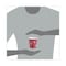 Dart Paper Hot Drink Cups in Bistro Design, 3.54" Diameter x 3.61" h, 10 oz, Maroon, PK1000 510SI - alternate 3